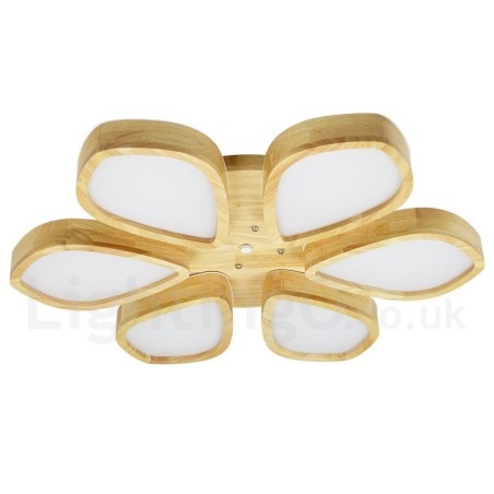 Wood Petal Ceiling Light with Acrylic Shade Ceiling Lamp Nordic Style Wood Petal Ceiling Light with Acrylic Shade Ceiling Lamp Nordic Style