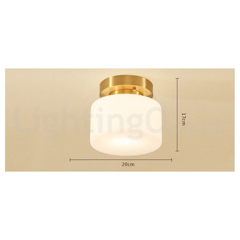 Retro Vintage Flush Mount Ceiling Light with Shade