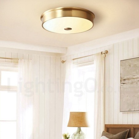 Retro Vintage Flush Mount Ceiling Light with Glass Shade Retro Vintage Flush Mount Ceiling Light with Glass Shade