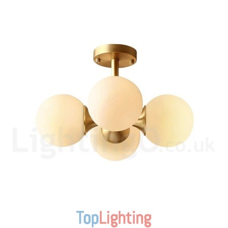 4 Light Pure Brass Modern Contemporary Simple Rustic Retro Vintage Flush Mount Ceiling Light with Glass Shades 4 Light Pure Brass Modern Contemporary Simple Rustic Retro Vintage Flush Mount Ceiling Light with Glass Shades