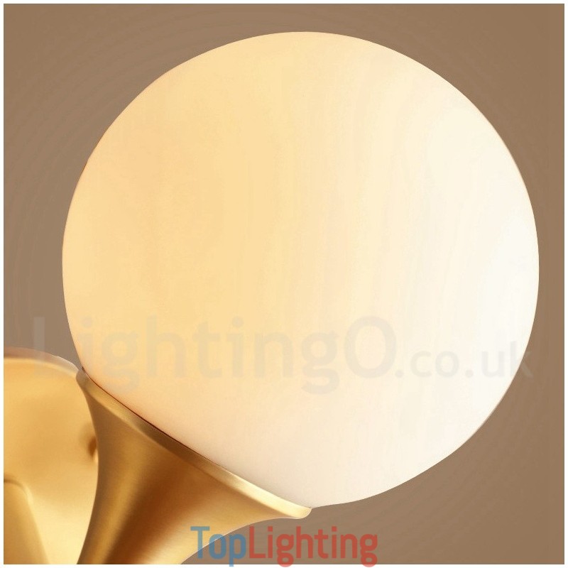 4 Light Pure Brass Modern Contemporary Simple Rustic Retro Vintage Flush Mount Ceiling Light with Glass Shades