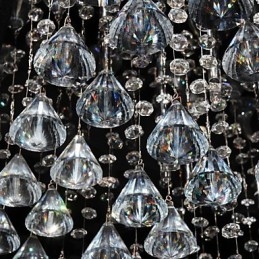 Traditional Classic Crystal Chrome Metal Chandelier