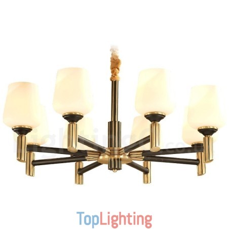 Pure Brass Large Luxurious Rustic Retro Vintage Brass Pendant Chandelier with Glass Shades Pure Brass Large Luxurious Rustic Retro Vintage Brass Pendant Chandelier with Glass Shades