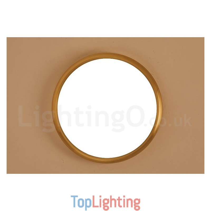 Ultra Thin Dimmable Modern Contemporary Nordic Style Flush Mount Brass Ceiling Lights with Acrylic Shade Also Can Be Used As Wall Light