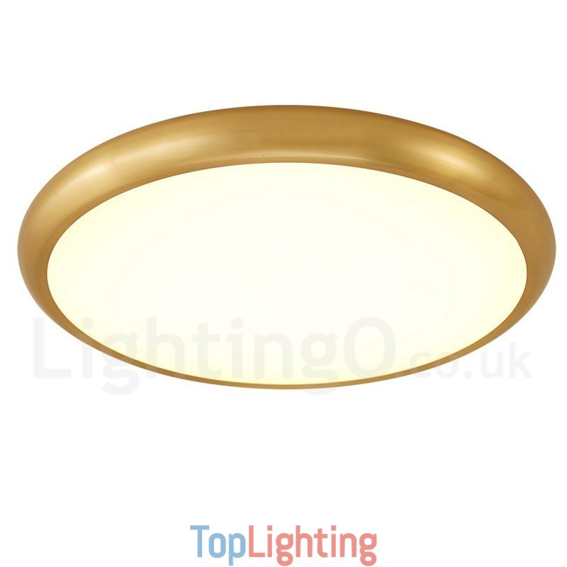 Ultra Thin Dimmable Modern Contemporary Nordic Style Flush Mount Brass Ceiling Lights with Acrylic Shade Also Can Be Used As Wall Light