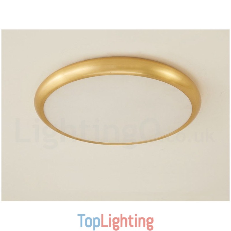 Ultra Thin Dimmable Modern Contemporary Nordic Style Flush Mount Brass Ceiling Lights with Acrylic Shade Also Can Be Used As Wall Light