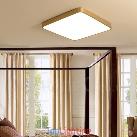 Ultra Thin Square Dimmable Modern Contemporary Nordic Style Flush Mount Brass Ceiling Lights with Acrylic Shade Also Can Be Used As Wall Light Ultra Thin Square Dimmable Modern Contemporary Nordic Style Flush Mount Brass Ceiling Lights with Acrylic Shade Also Can Be Used As Wall Light