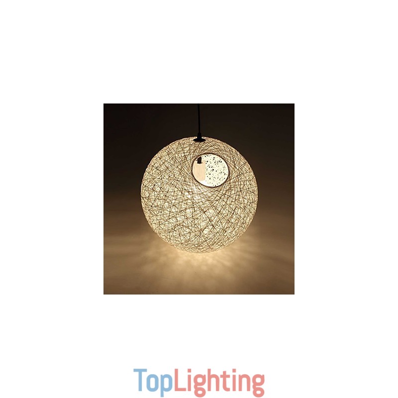 Country Simple Modern lamp Pastoral Rattan Lamp Hemp Ball Chandelier