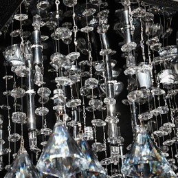 Traditional Classic Crystal Chrome Metal Chandelier