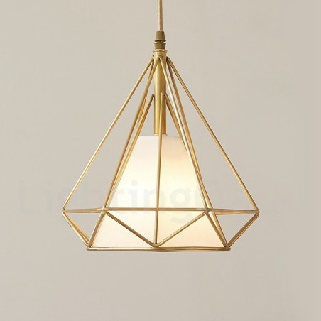 Pure Brass Rustic Lodge Nordic Style Pendant Light with Fabric Shade Pure Brass Rustic Lodge Nordic Style Pendant Light with Fabric Shade