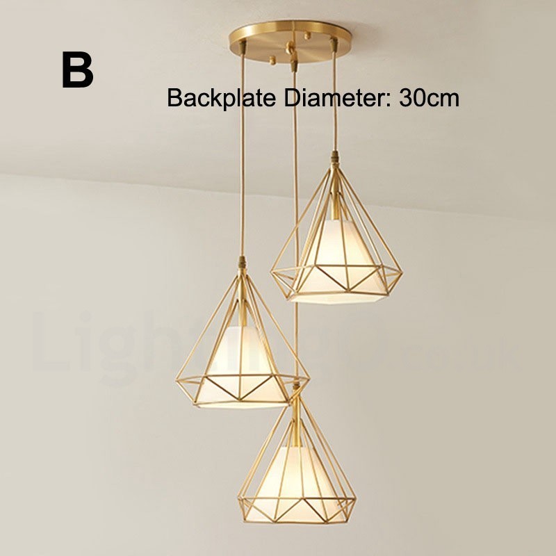 Pure Brass Rustic Lodge Nordic Style Pendant Light with Fabric Shade