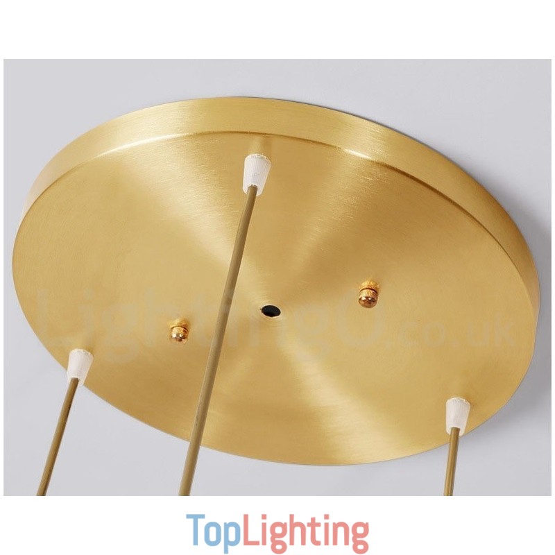 Pure Brass Rustic Lodge Nordic Style Pendant Light with Glass Shade