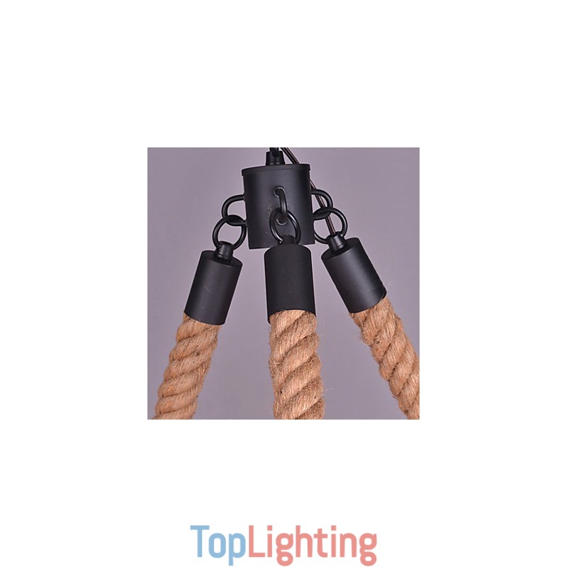 Vintage Rope Pendant Light Loft Creative Industrial Lamp American Style Decoration