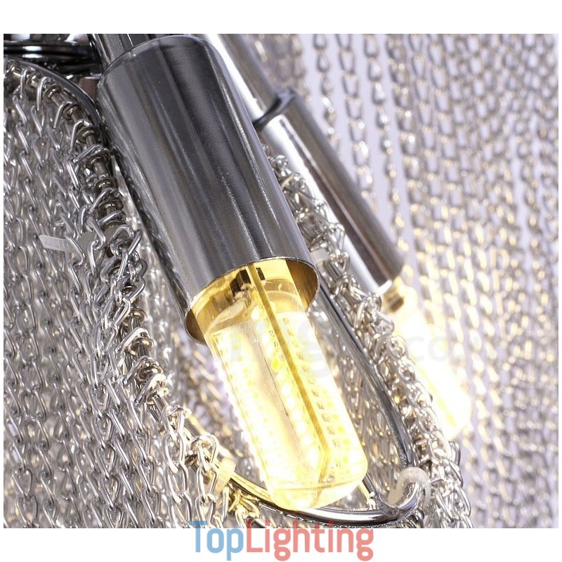 Aluminum Tassels Chandelier Designer Pendant Light Silver Colour