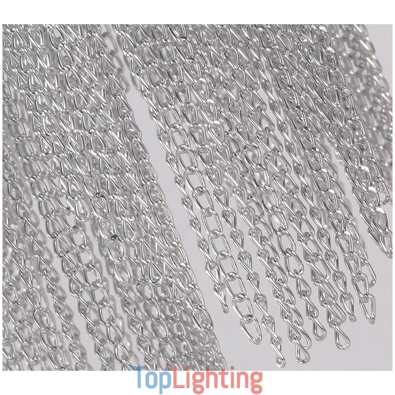 Aluminum Tassels Chandelier Designer Pendant Light Silver Colour