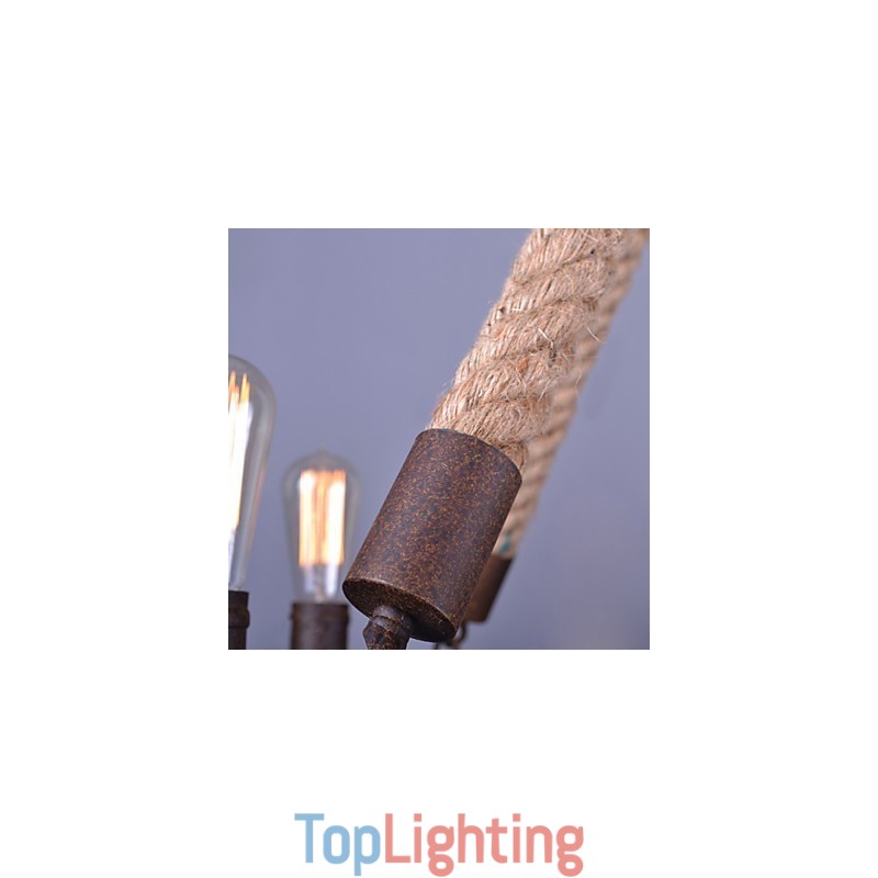 Vintage Rope Pendant Light Loft Creative Industrial Lamp American Style Decoration