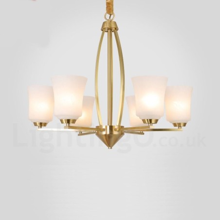 6 Light Pure Brass Large Luxurious Rustic Retro Vintage Brass Pendant Chandelier with Glass Shades 6 Light Pure Brass Large Luxurious Rustic Retro Vintage Brass Pendant Chandelier with Glass Shades