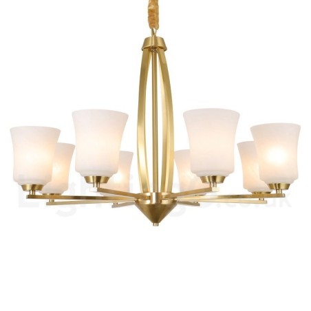 8 Light Pure Brass Large Luxurious Rustic Retro Vintage Brass Pendant Chandelier with Glass Shades 8 Light Pure Brass Large Luxurious Rustic Retro Vintage Brass Pendant Chandelier with Glass Shades
