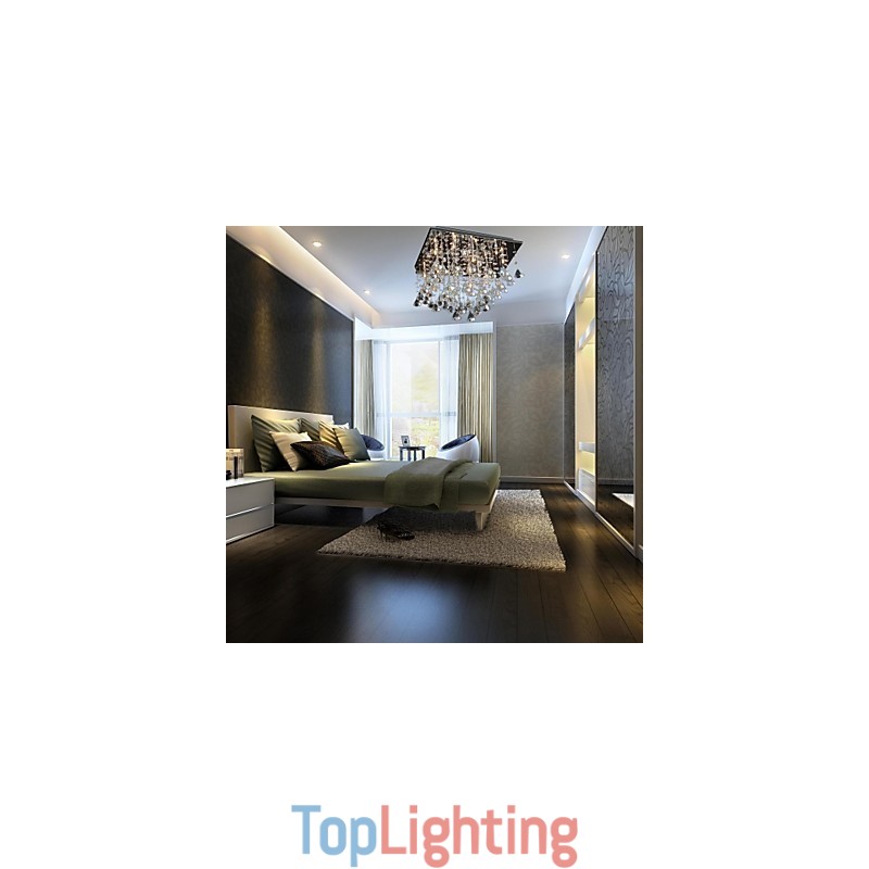 Traditional Classic Crystal Chrome Metal Chandelier