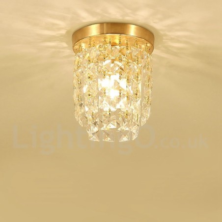 Pure Brass Rustic Lodge Nordic Style Flush Mount Crystal Ceiling Lights Pure Brass Rustic Lodge Nordic Style Flush Mount Crystal Ceiling Lights