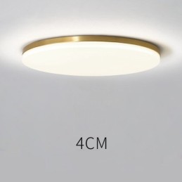 Brass Ultra Thin Round Dimmable Modern Contemporary Nordic Style Flush Mount Ceiling Lights with Acrylic Shade Also Can Be Used As Wall Light