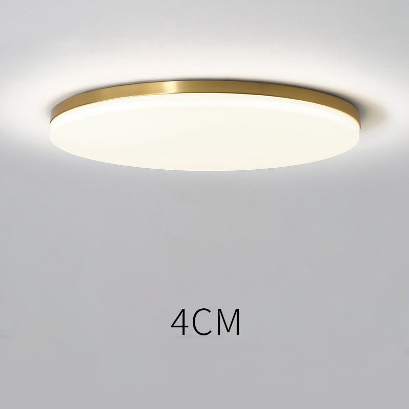 Brass Ultra Thin Round Dimmable Modern Contemporary Nordic Style Flush Mount Ceiling Lights with Acrylic Shade Also Can Be Used As Wall Light