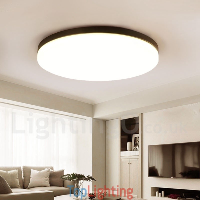 Ultra Thin Round Dimmable Modern Contemporary Nordic Style Flush Mount Ceiling Lights with Acrylic Shade Also Can Be Used As Wall Light