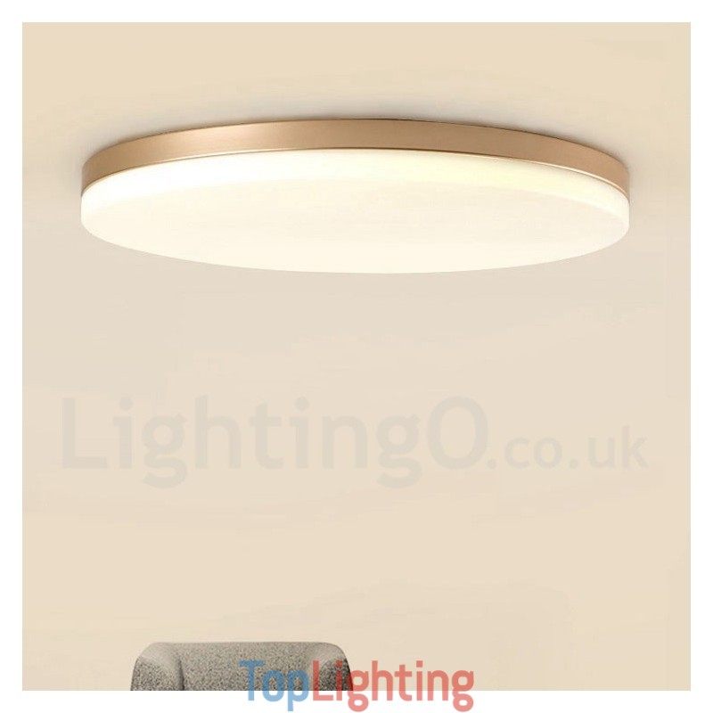 Ultra Thin Round Dimmable Modern Contemporary Nordic Style Flush Mount Ceiling Lights with Acrylic Shade Also Can Be Used As Wall Light