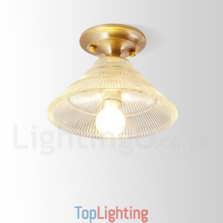 Pure Brass Rustic Lodge Nordic Style Flush Mount Ceiling Light with Glass Shade Pure Brass Rustic Lodge Nordic Style Flush Mount Ceiling Light with Glass Shade