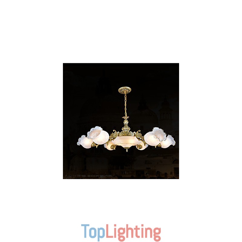 Traditional Classic Vintage Retro Bronze Metal Chandelier