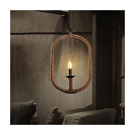 Retro 1 Lamp Hemp Rope Chandelier Retro Country Style Retro 1 Lamp Hemp Rope Chandelier Retro Country Style