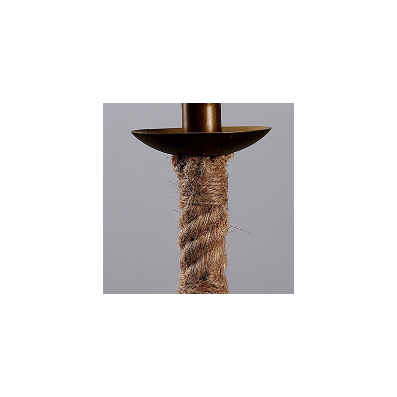 Retro 1 Lamp Hemp Rope Chandelier Retro Country Style