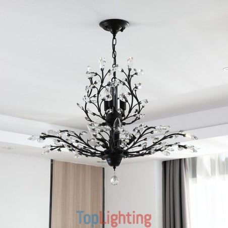 Crystal Iron Painting Chandelier with Crystal Modern Lighting Lamp Crystal Iron Painting Chandelier with Crystal Modern Lighting Lamp