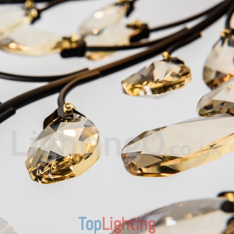 Crystal Iron Painting Chandelier with Crystal Modern Lighting Lamp