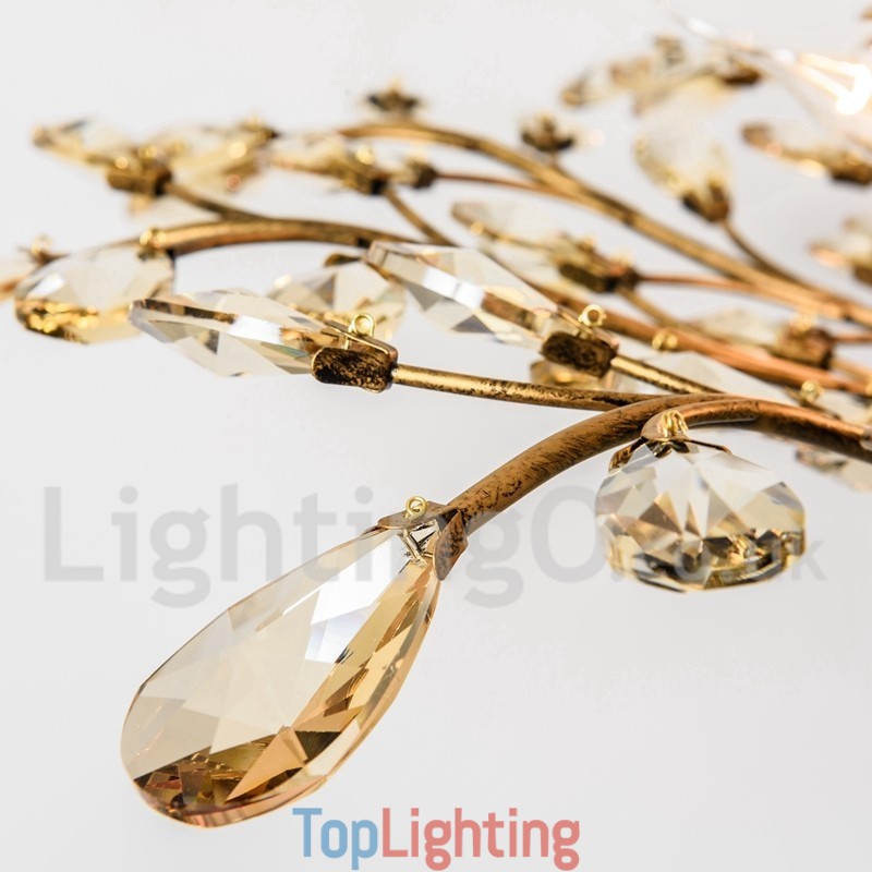 Crystal Iron Painting Chandelier with Crystal Modern Lighting Lamp