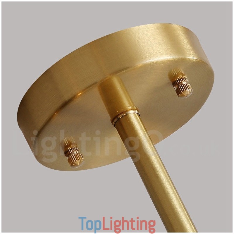 Pure Brass Rustic Lodge Rotatable Chandelier with Acrylic Shades