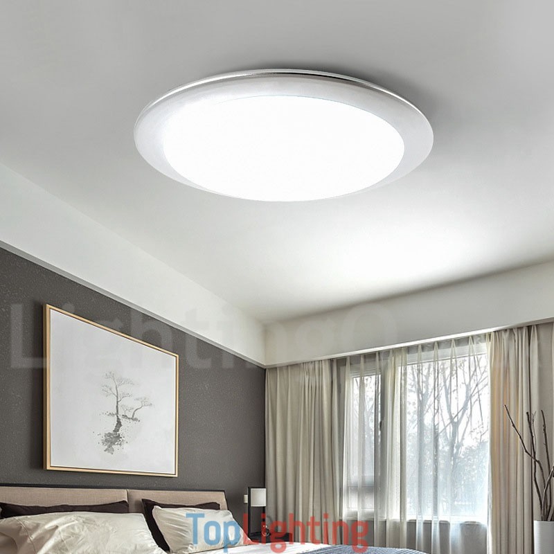 4CM Thick Super Thin Dimmable Modern Contemporary Nordic Style Flush Mount Ceiling Lights with Acrylic Shade with Remote Control Also Can Be Used As Wall Light