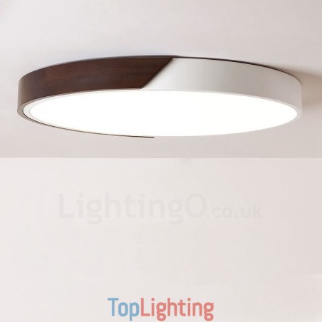 Retro Walnut Colour Wood Ultra Thin Round Dimmable Flush Mount Ceiling Lights with Acrylic Shade Also Can Be Used As Wall Light Retro Walnut Colour Wood Ultra Thin Round Dimmable Flush Mount Ceiling Lights with Acrylic Shade Also Can Be Used As Wall Light