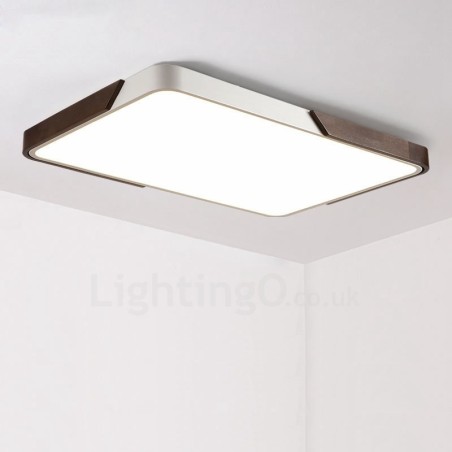 Retro Walnut Colour Wood Ultra Thin Rectangle Dimmable Flush Mount Ceiling Lights with Acrylic Shade Also Can Be Used As Wall Light Retro Walnut Colour Wood Ultra Thin Rectangle Dimmable Flush Mount Ceiling Lights with Acrylic Shade Also Can Be Used As Wall Light