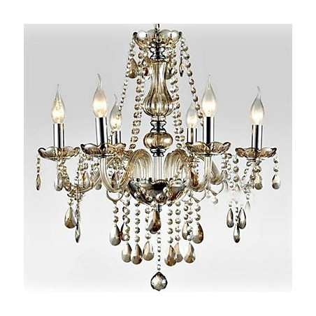 6 light The style of palace Glass Chandelier With Candle Bulb 6 light The style of palace Glass Chandelier With Candle Bulb