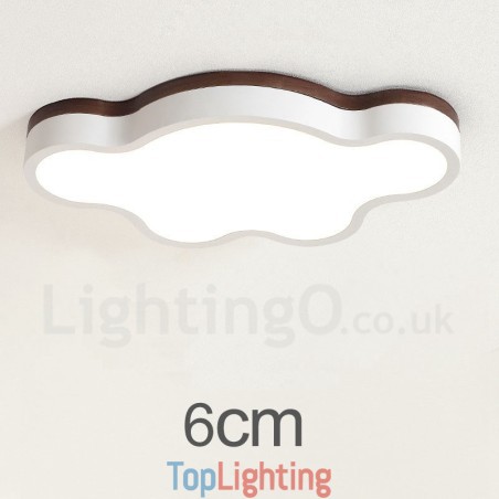Retro Wooden Steel Flush Wood Light Kids Ceiling Light Retro Wooden Steel Flush Wood Light Kids Ceiling Light