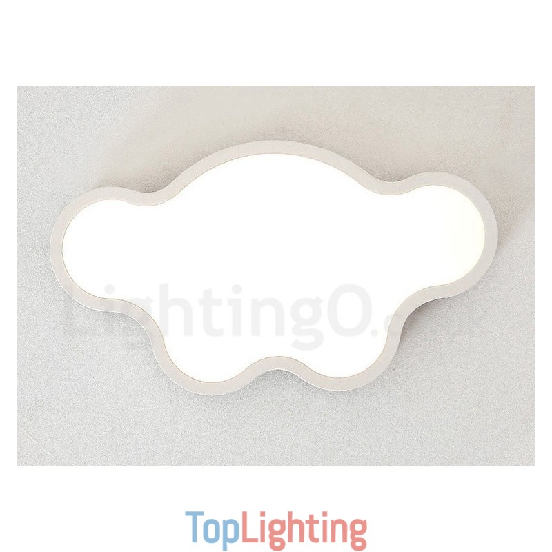 Retro Wooden Steel Flush Wood Light Kids Ceiling Light