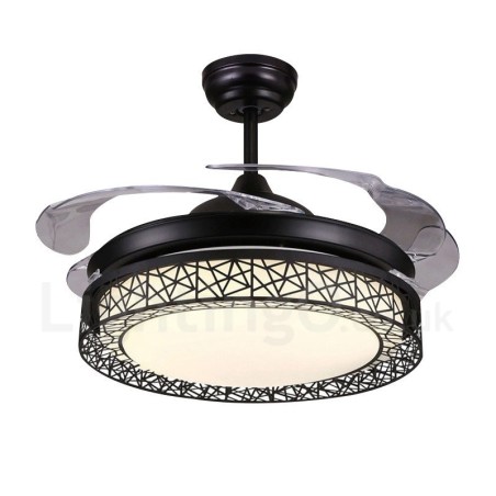 108CM (42") 91CM(36") Modern Contemporary Remote Control Hollow Ceiling Fan Light with Acrylic Shade Mute Pure Copper Motor 108CM (42") 91CM(36") Modern Contemporary Remote Control Hollow Ceiling Fan Light with Acrylic Shade Mute Pure Copper Motor