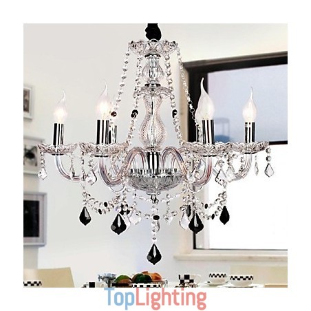 Candle Featured Luxury 6 Lights Chandelier Candle Featured Luxury 6 Lights Chandelier