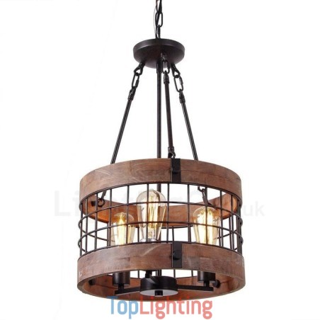 3 Light Drum Vintage Wooden Chandelier Industrial Wind Loft Wood Linear Pendant Lighting 3 Light Drum Vintage Wooden Chandelier Industrial Wind Loft Wood Linear Pendant Lighting