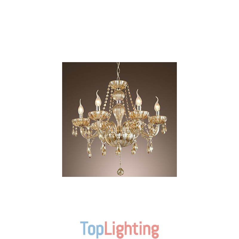 Traditional Classic Crystal Electroplated Glass Chandelier
