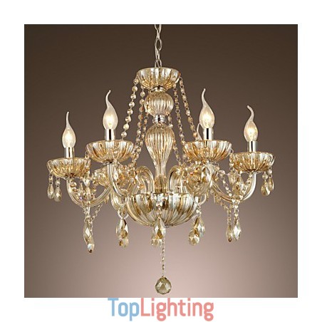 Traditional Classic Crystal Electroplated Glass Chandelier Traditional Classic Crystal Electroplated Glass Chandelier
