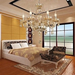 Traditional Classic Crystal Electroplated Glass Chandelier