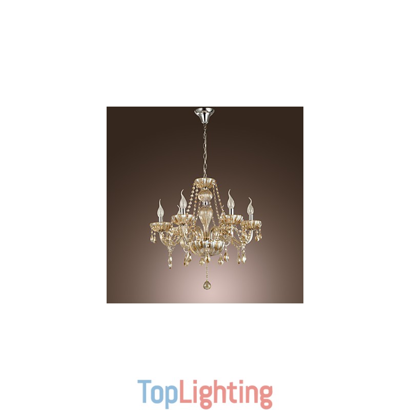 Traditional Classic Crystal Electroplated Glass Chandelier