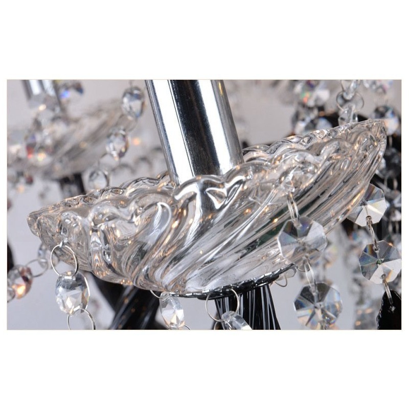 Black Crystal Candle Chandelier